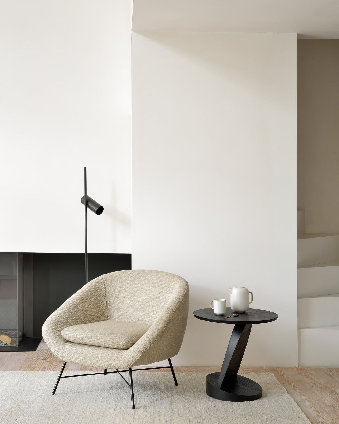 Black Oblic Side Table