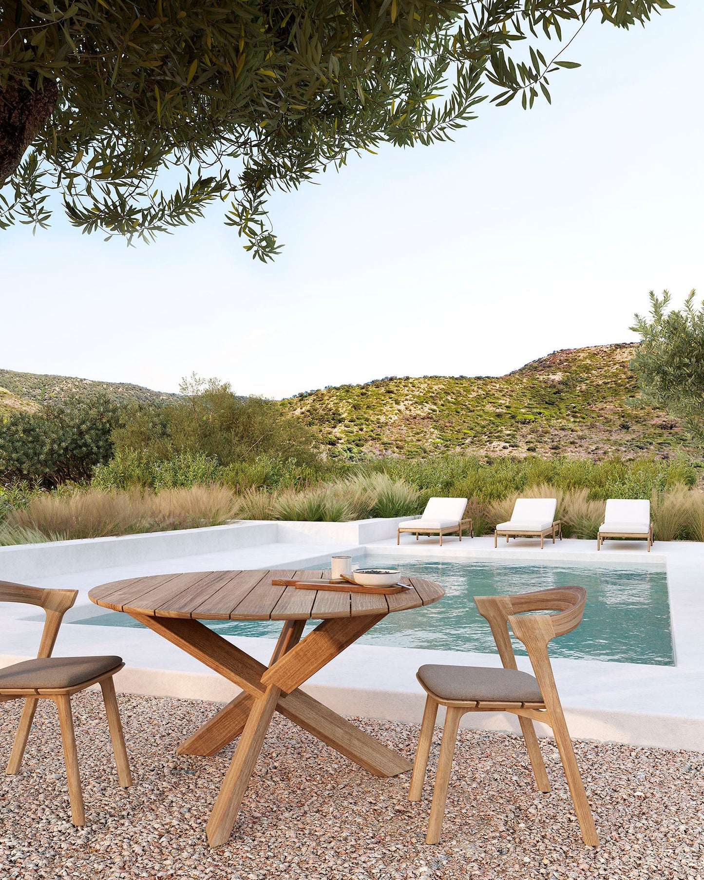 Mocha Cushion Bok Outdoor Dining Chair