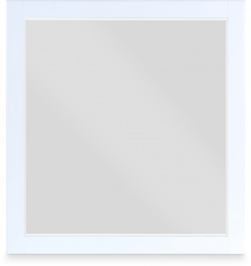 Zayne Wood Veneer Framed Mirror - White