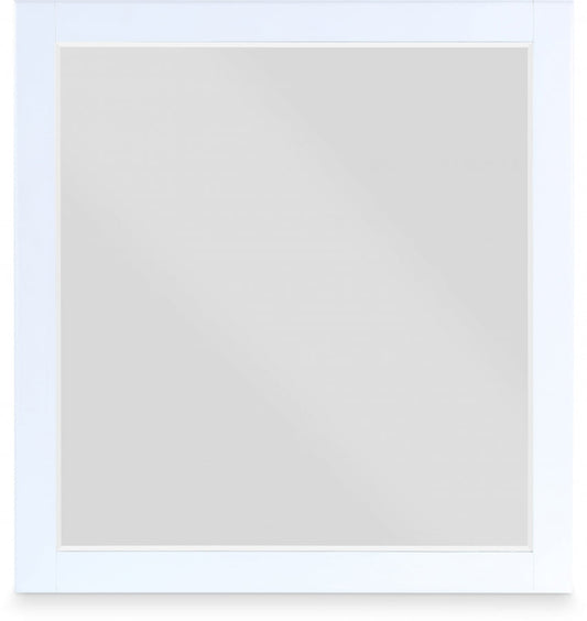 Zayne Wood Veneer Framed Mirror - White