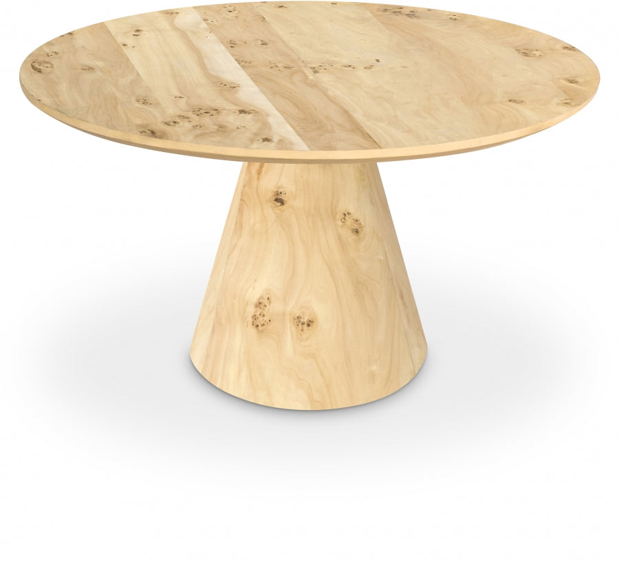 Linette 52" Burl Wood Dining Table - Natural
