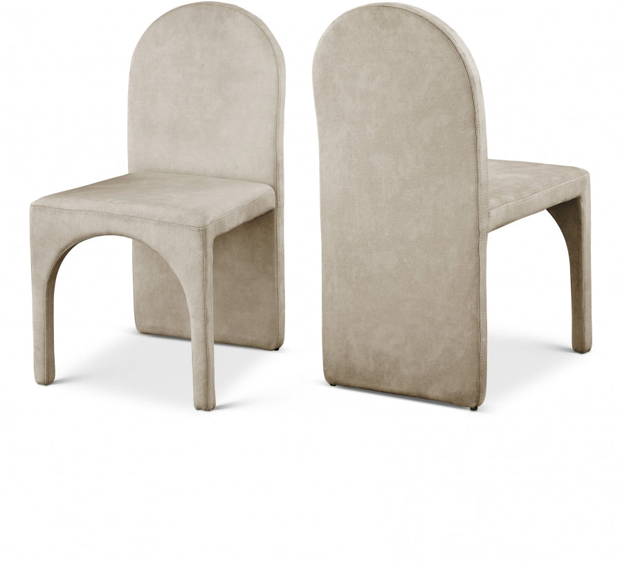Summer Velvet Upholstered Dining Side Chair - Stone