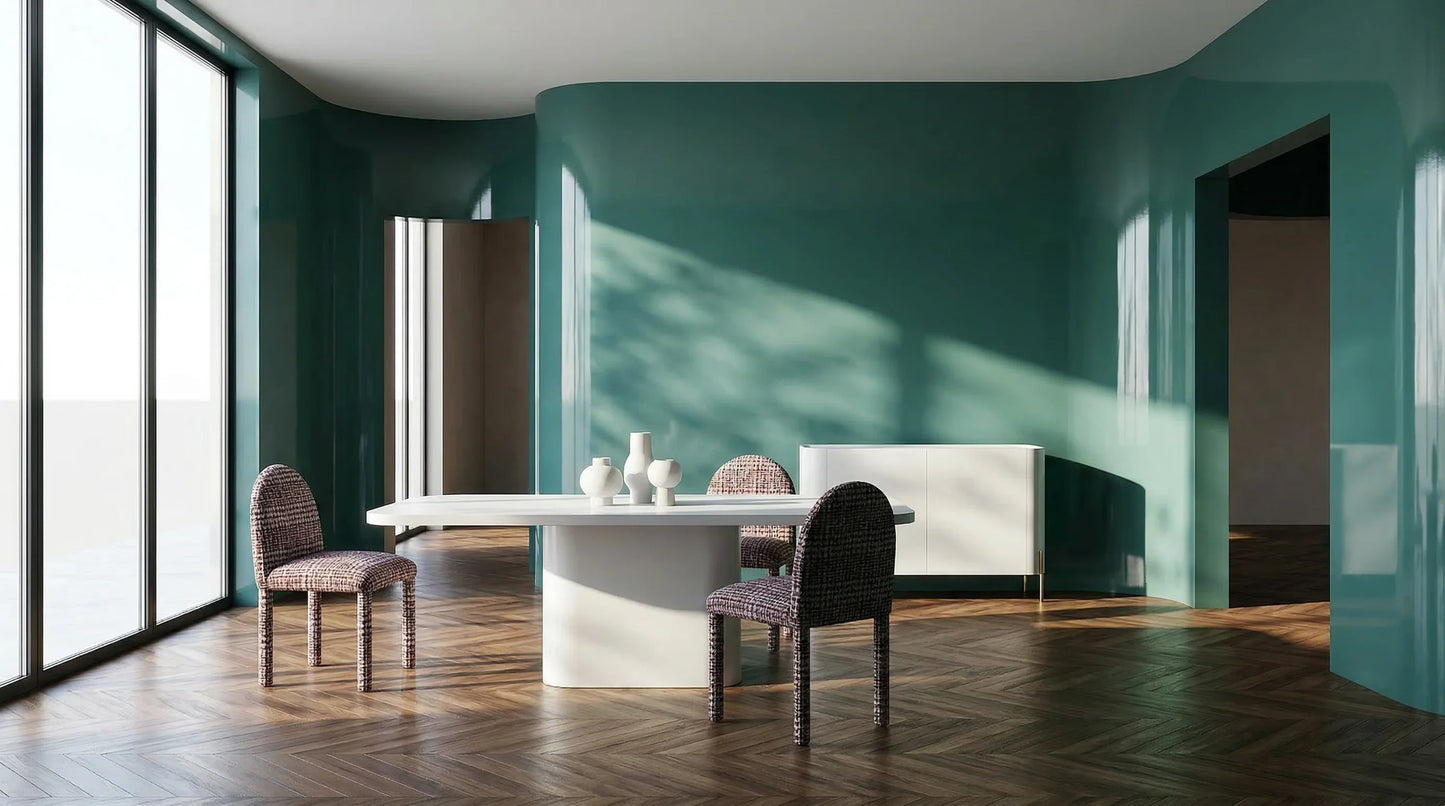 Atom Dining Table - Latte