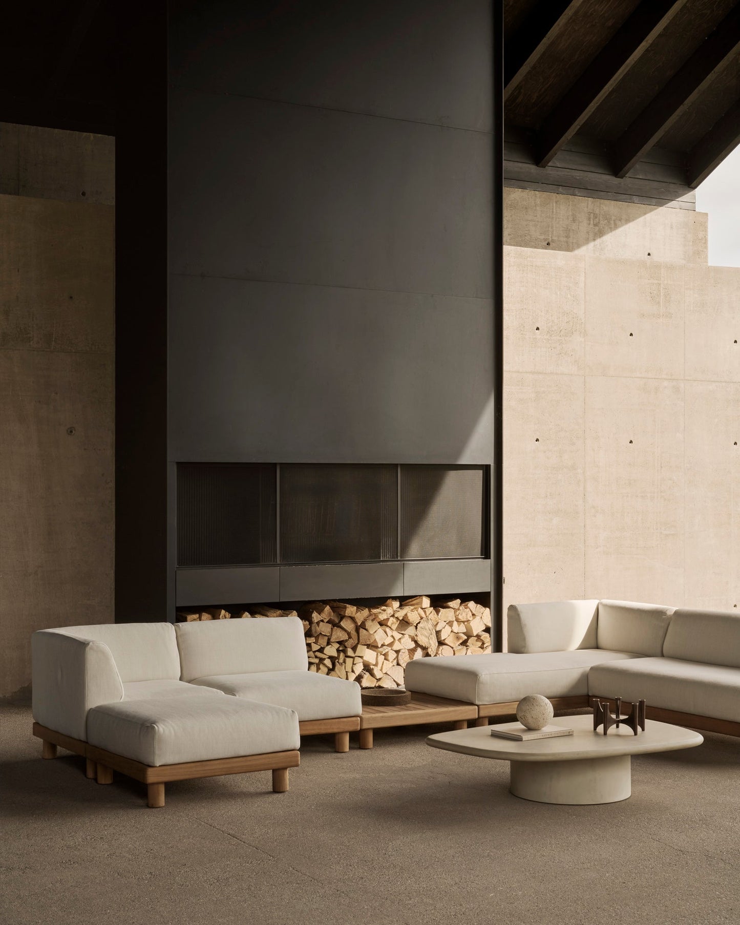 3 Seater Left Monocle Outdoor Modular Sofa Set