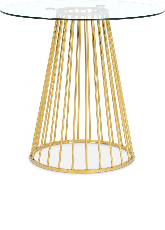 Gio Glass Top And Metal Base Counter Height Table - Gold