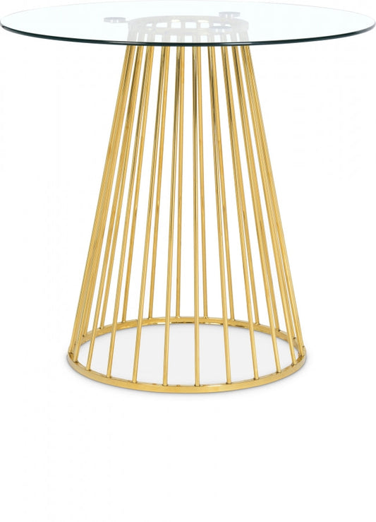 Gio Glass Top And Metal Base Counter Height Table - Gold