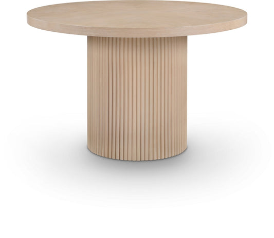 Belinda 48" Solid Wood And Oak Veneer Dining Table - Natural