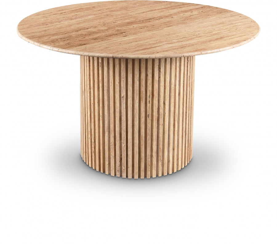 Genoa 48" Travertine Dining Table - Natural