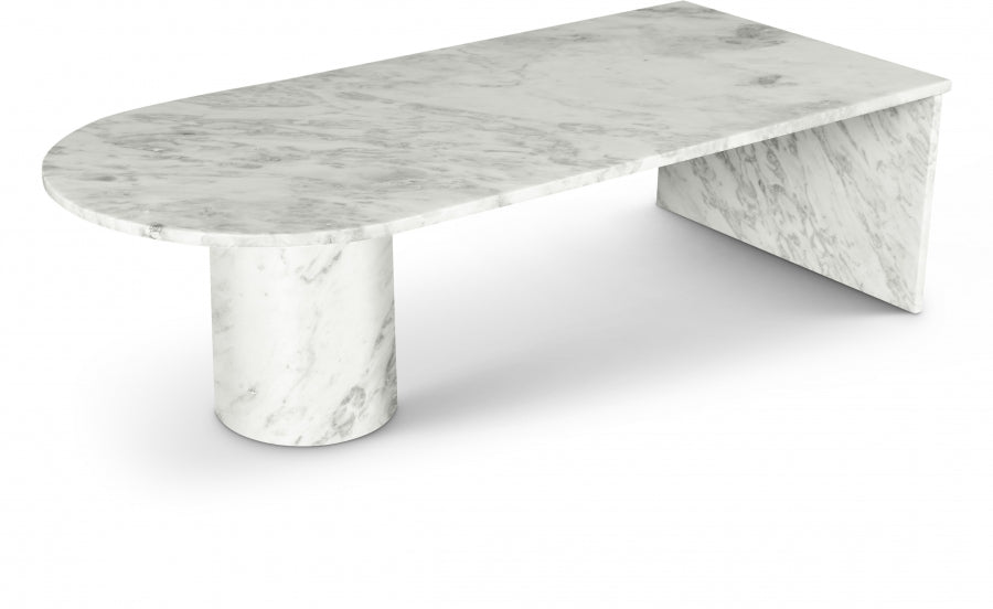 Salerno Genuine Marble Coffee Table - White