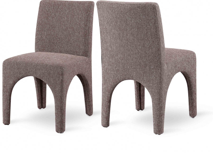 Gramercy Linen Textured Fabric Upholstered Dining Chair - Brown