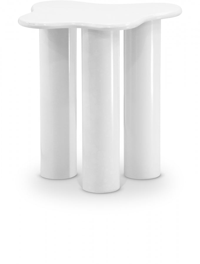 Romaine Iron End / Side Table - White