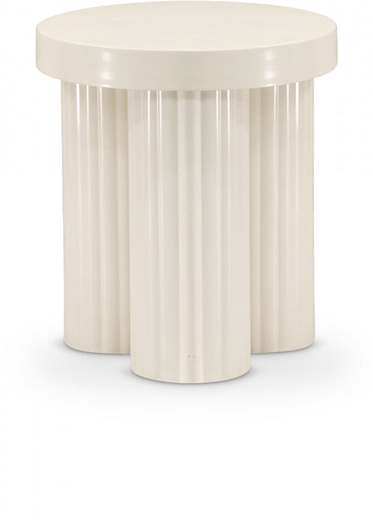 Rhodes Iron End / Side Table - Cream