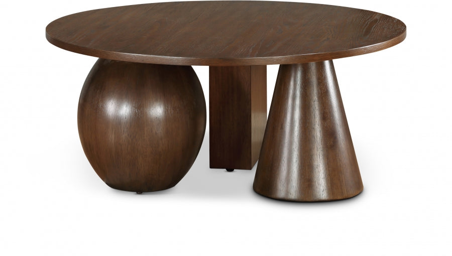 Revive Solid Wood And Oak Veneer Coffee Table - Brown