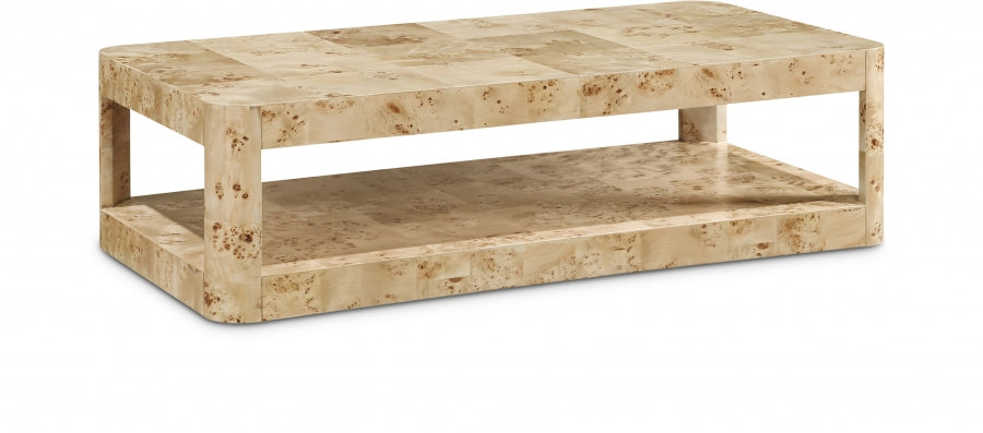 Reeves Solid Wood And Veneer Coffee Table - Natural Burl