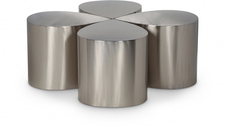 Petal Iron 4pc. Coffee Table - Silver
