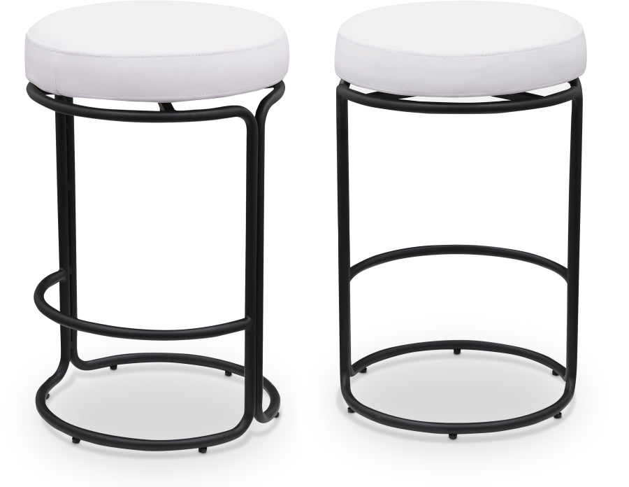 Madison Vegan Leather Upholstered Counter Stool - Cream