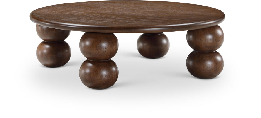 Kelvin Solid Wood And Oak Veneer Coffee Table - Brown