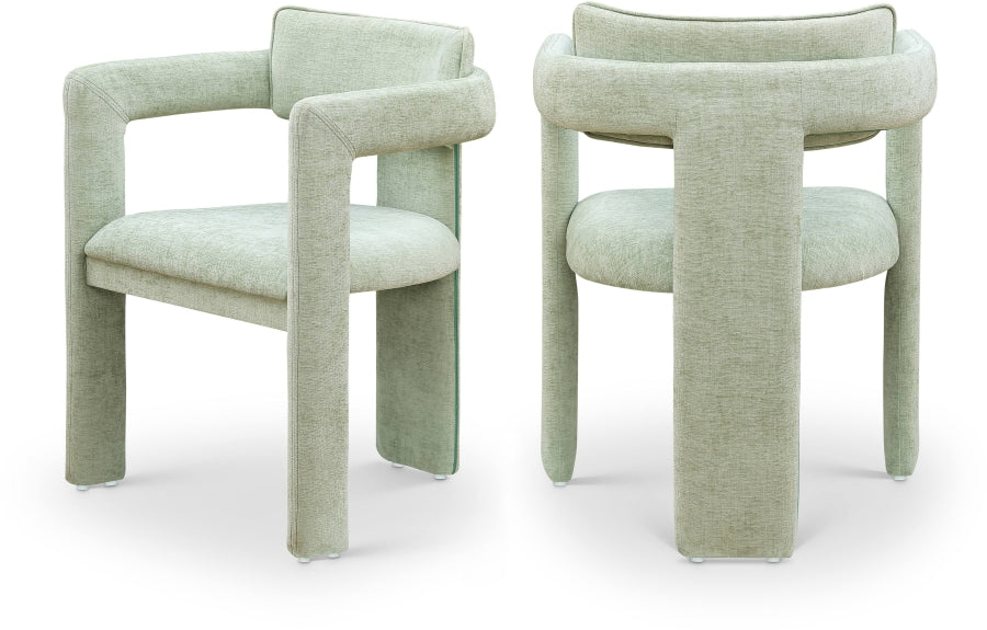 Brenda Chenille Fabric Upholstered Dining Chair - Mint