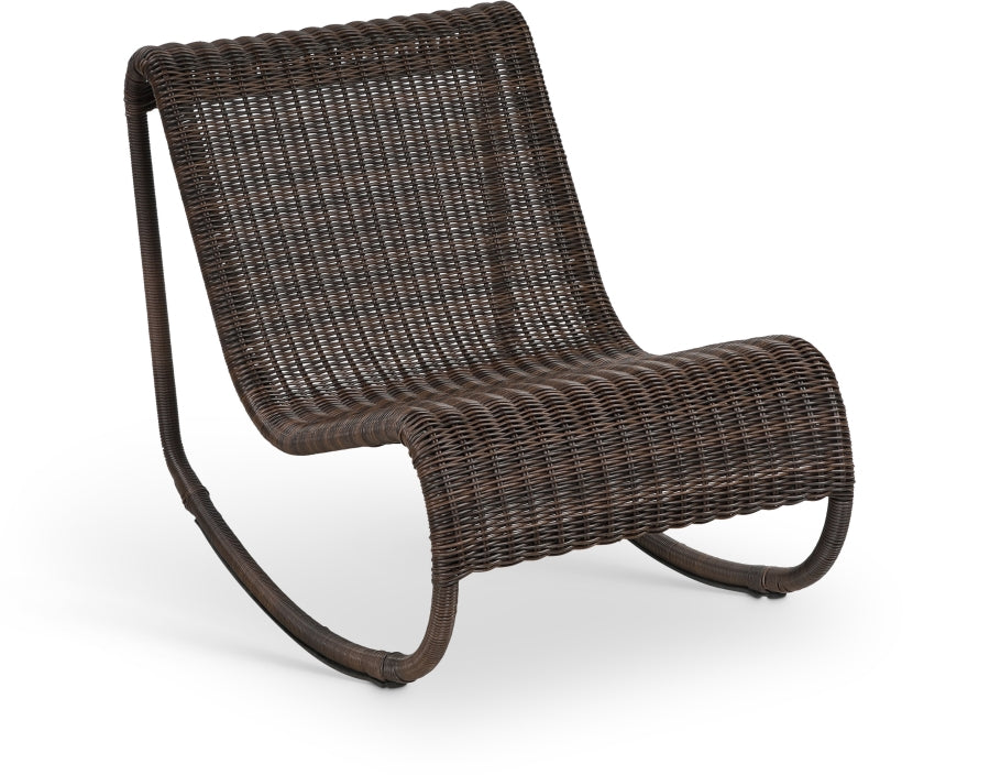 Antigua Wicker Outdoor Patio Rocking Chair - Brown