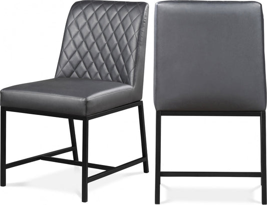 Bryce Vegan Leather Upholstered Dining Chair - Grey