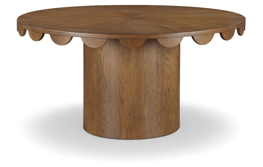 Dahlia 60" Oak Veneer Dining Table - Brown
