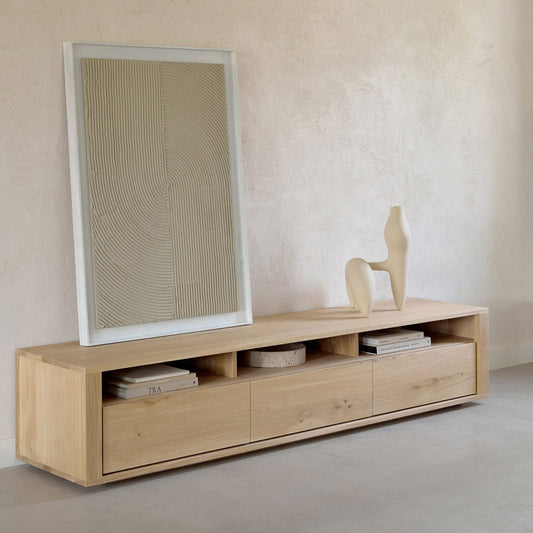 Oak Shadow Media Cabinet