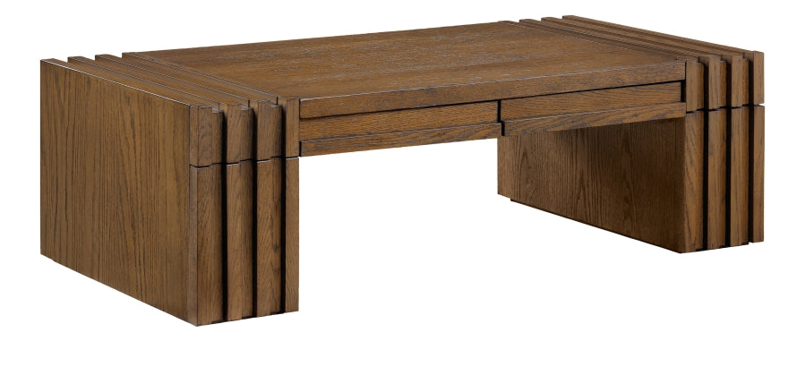 Stanton Oak Veneer And Solid Wood Coffee Table - Brown