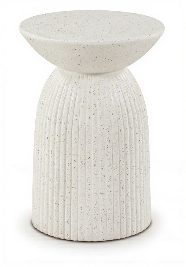 Opani Concrete Indoor/Outdoor End Table - Terrazzo