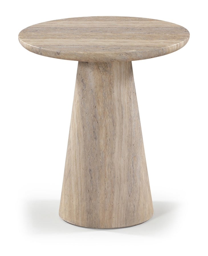 Cassino Concrete Indoor/Outdoor End Table - Travertine