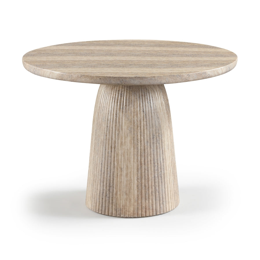 Venosa 42" Concrete Indoor / Outdoor Dining Table - Travertine