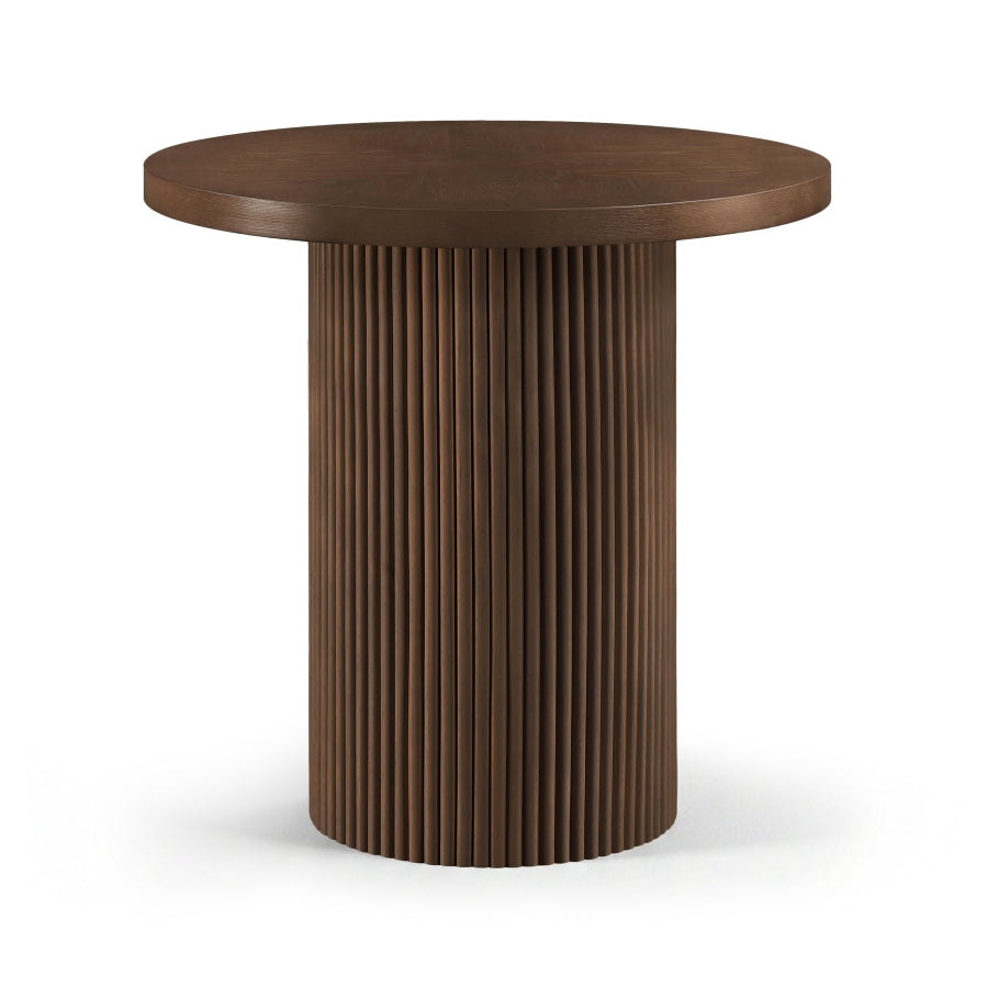 Belinda 36" Oak Veneer And Solid Wood Counter Height Table - Brown