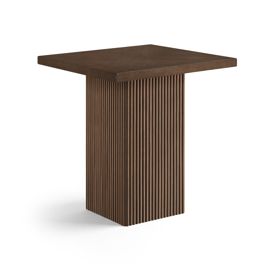 Belinda 32" Oak Veneer And Solid Wood Counter Height Table - Brown