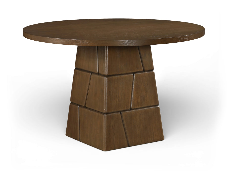 Tavio 48" Oak Veneer And Solid Wood Dining Table - Brown