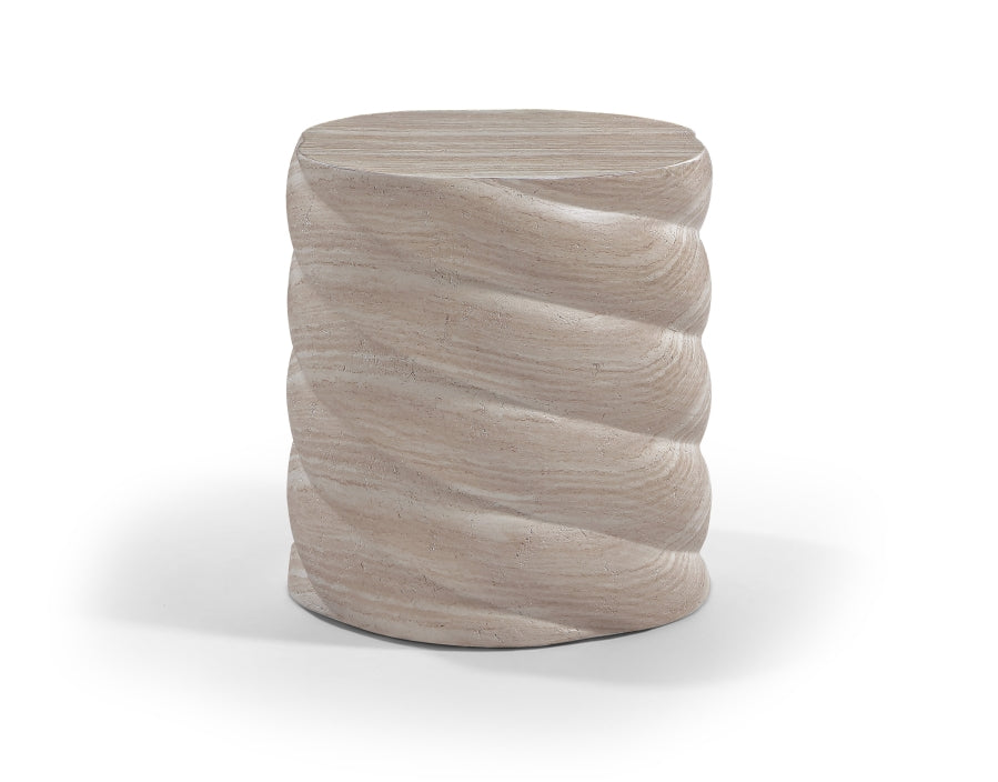 Marmet Concrete Indoor / Outdoor End Table - Travertine