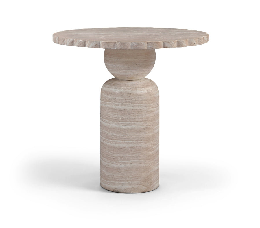 Petalia 36" Concrete Indoor / Outdoor Counter Height Table - Travertine