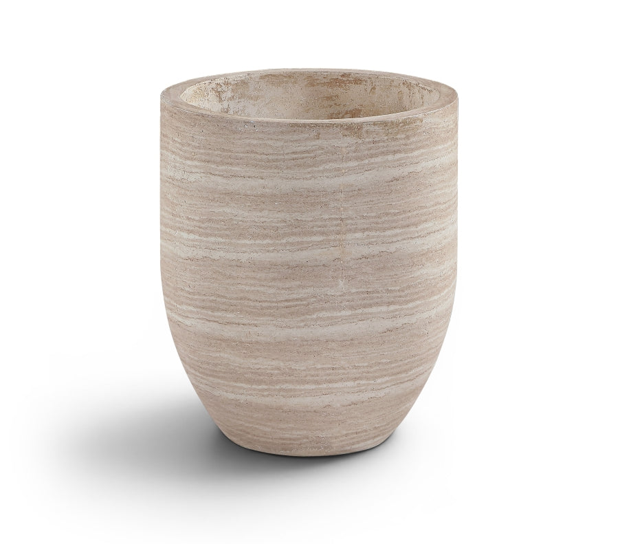 Florique 15.75" Indoor / Outdoor Concrete Planter - Travertine