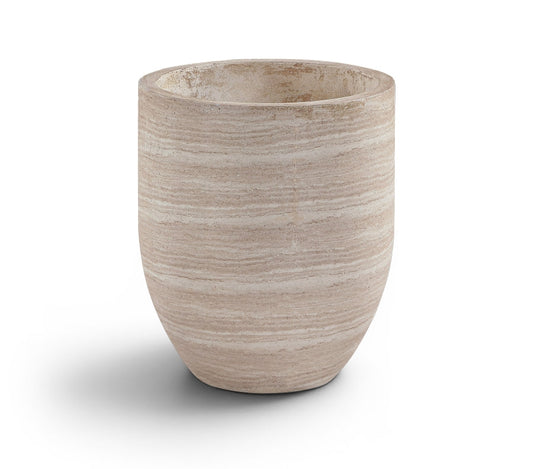 Florique 15.75" Indoor / Outdoor Concrete Planter - Travertine