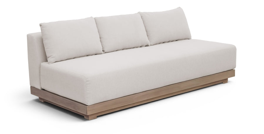 Solace 77" Olefin Performance Fabric Outdoor Patio Sofa - Cream