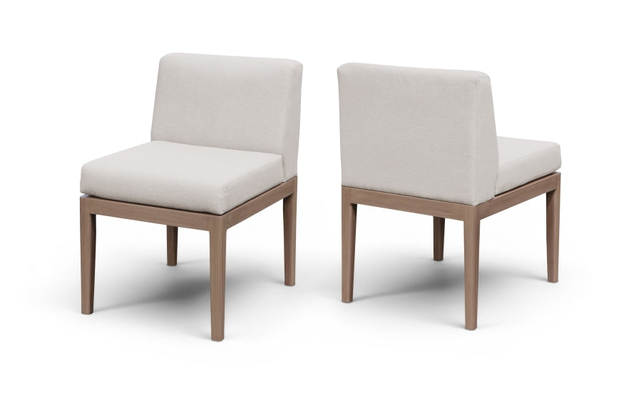 Solace Olefin Performance Fabric Outdoor Patio Dining Side Chair - Cream