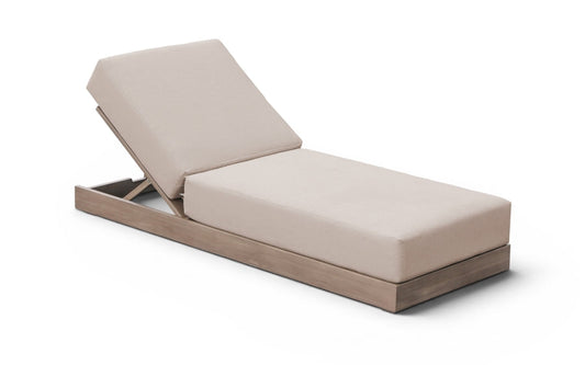 Solace Olefin Performance Fabric Outdoor Patio Chaise Lounge - Beige