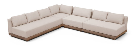 Solace 170.25" Olefin Performance Fabric 4pc. Modular Sectional - Beige