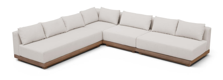 Solace 170.25" Olefin Performance Fabric 4pc. Modular Sectional - Cream