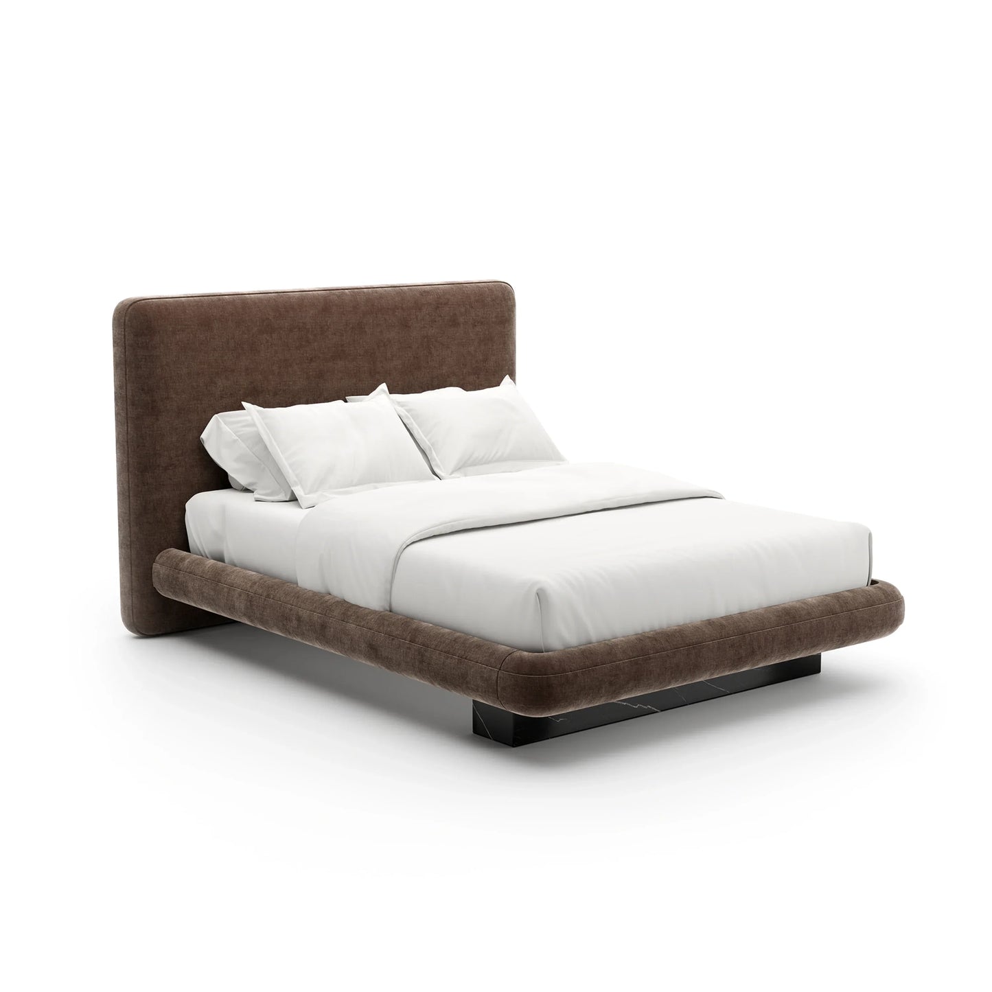Overlap Uph Qn Bed Sr Dark Taupe
