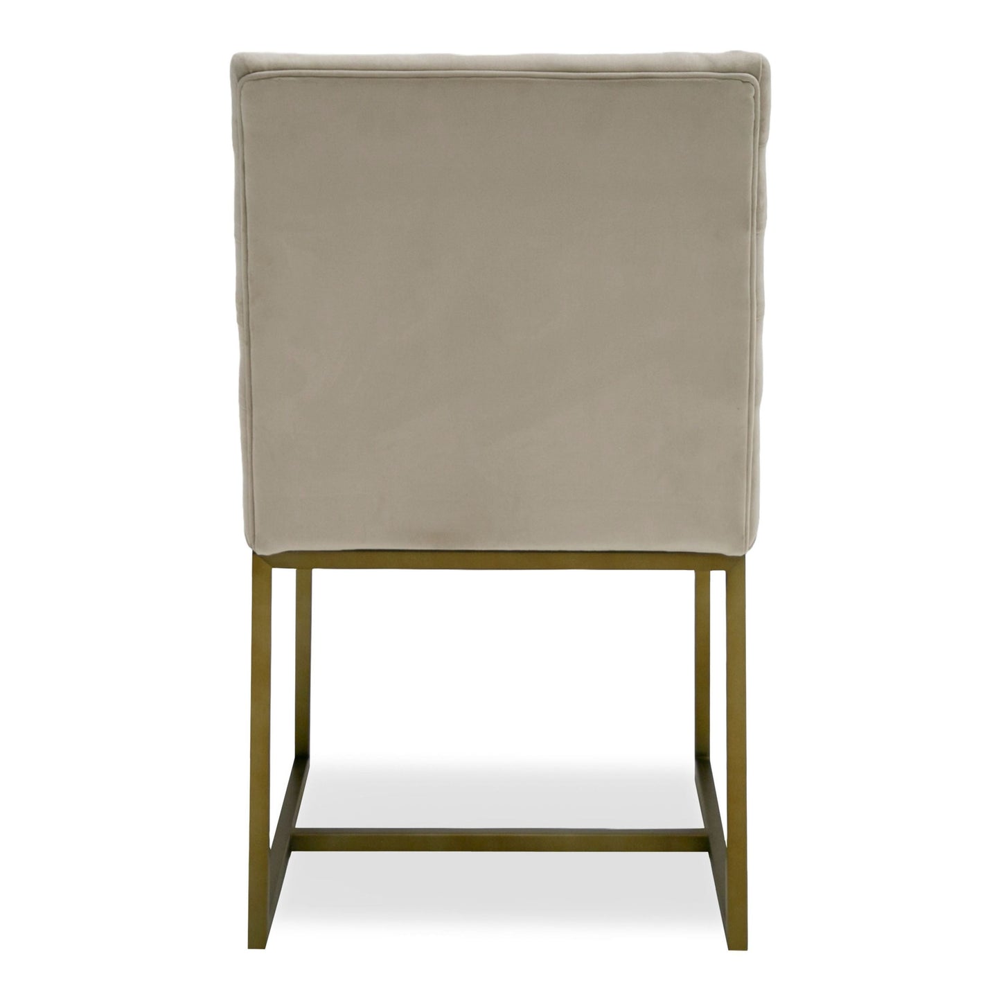 Barker - Modern Beige & Brush Gold Dining Chair (Set of 2)