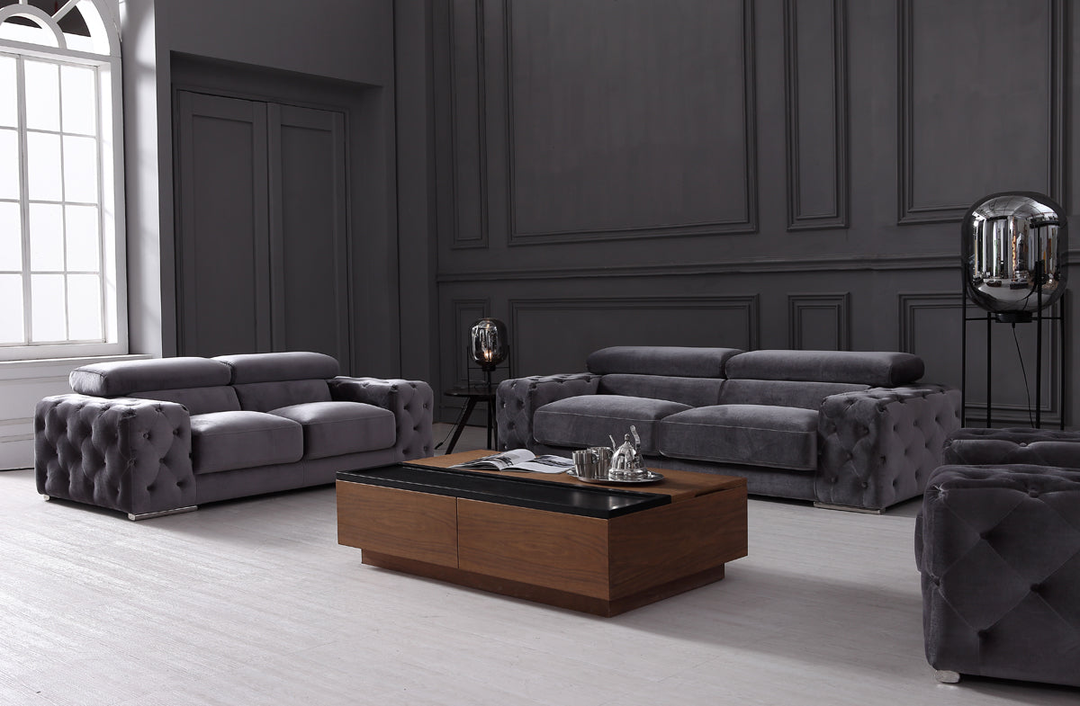 Trisha Modern Grey Fabric Chair