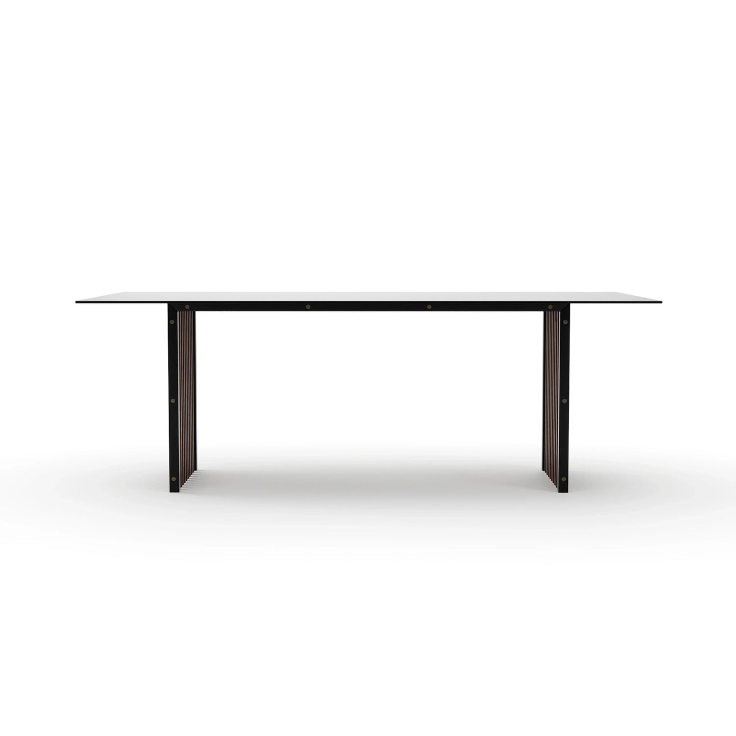 Pinstripe Dark Slatted Dining Table