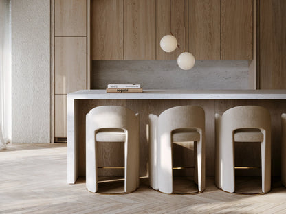 Overlap Counter Stool Ivory