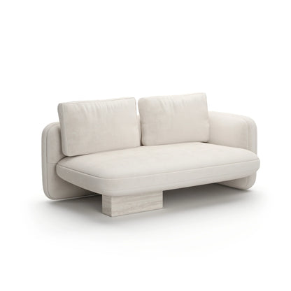 Overlap Raf Loveseat Ecru