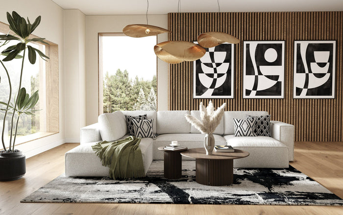 Lusk Modern Mid Century Coffee & End Table Set