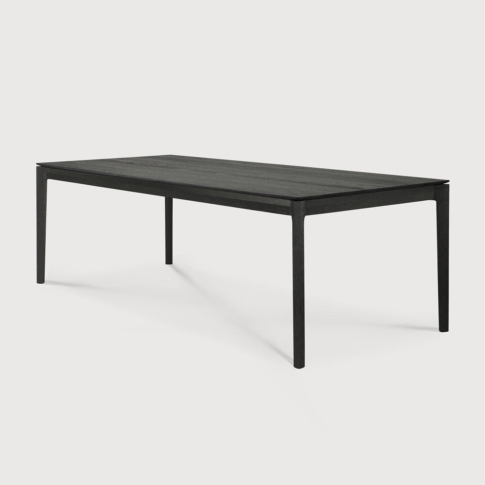 95" Oak Black Bok Dining Table